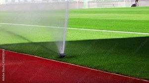 Maintenance of the lush green football field