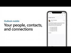 Find contact and organizational details - Outlook mobile