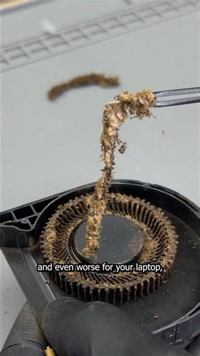 How to clean your laptop fans #pc #tech #technology #shorts