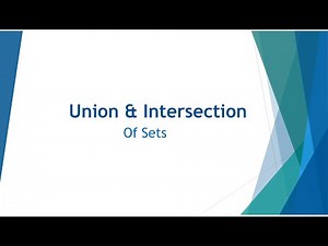 Union And Intersection Of Sets