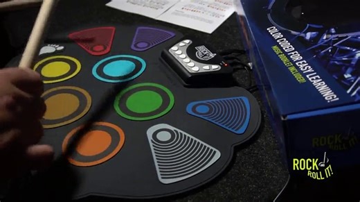 Watch Rock And Roll It - CodeDrum. Flexible Roll Up Color Coded Electric Drum Kit, Easy Learning & Play... on Amazon Live