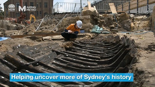 🎥 Special video presentation: The secrets of the Barangaroo Boat are being uncovered in a world-class archaeological process underway in Western Sydney. The boat, dating to the 1820s, is the oldest Australian-built boat found in NSW. It was uncovered in October 2018 during excavation works for the new Barangaroo metro station. Take a look at what has been happening since it was excavated from the edge of Sydney Harbour. | Sydney Metro