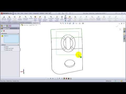 "Move face", "Delete face" and "Replace face" features in SolidWorks