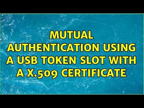 Mutual authentication using a USB token slot with a X.509 certificate