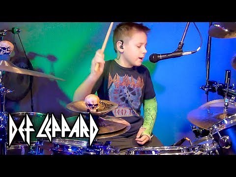 ANIMAL - DEF LEPPARD (9 year old drummer)