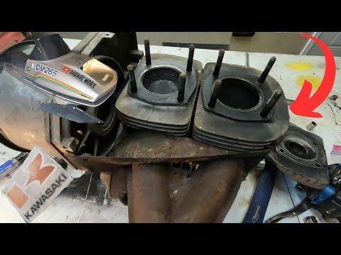 340cc Snowmobile Engine Rebuild Teardown #vintage #snowmobile #kawasaki #john deere #engine