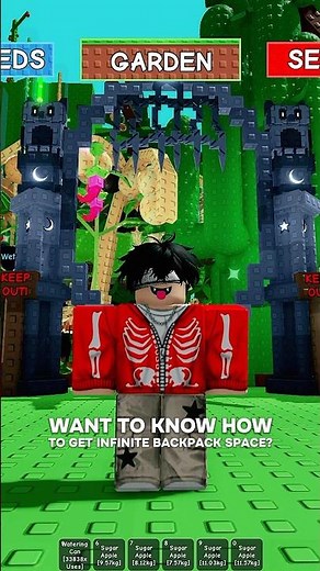 INFINITE Backpack Space METHOD! #growagarden #roblox