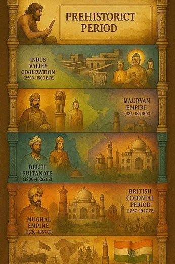Journey Through Indian History – From Prehistoric Times to Modern India (2,500 BCE – Present)