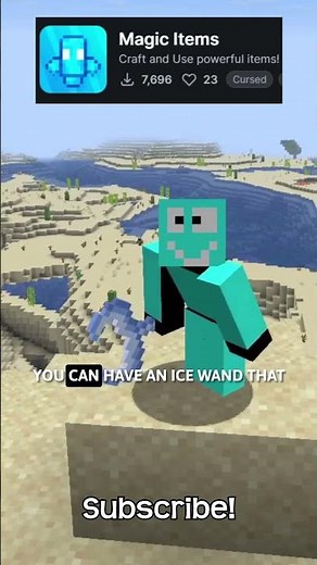 A Minecraft Mod That Adds An Ice Wand That Can Turn Water Into Ice!