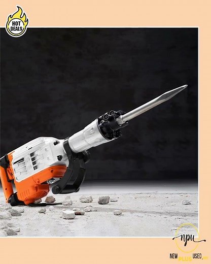 NEW VEVOR Demolition Jack Hammer Concrete Breaker 3500W Electric Hammer w/ 2 Chisel Bits