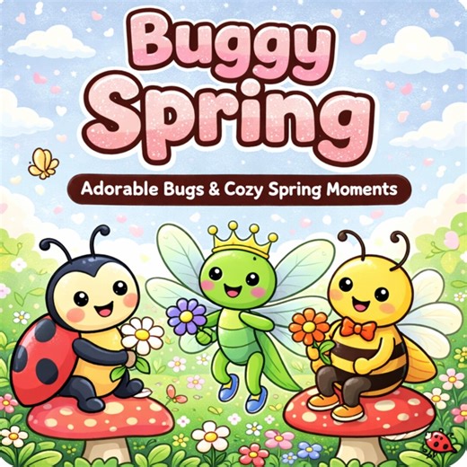 Buggy Spring : A Spring Coloring Book - Etsy