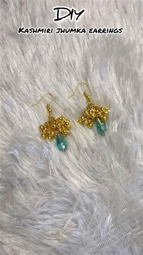 DIY Kashmiri Jhumka Earrings 💚✨#viral #trending #diy #earrings #kashmiri #jewellery