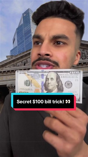 Secret $100 bill trick! 🤑 #money #bank #fake #tiktoklearningcampaign #edutok