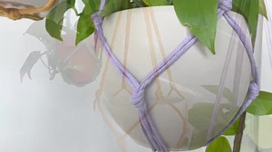 Simple No Tassel Macrame Plant Hanger, No Tail Plant Hanger, Plant Hanger Without Tail, No Tassle Hanging Planter, Minimalist Plant Hanger - Etsy