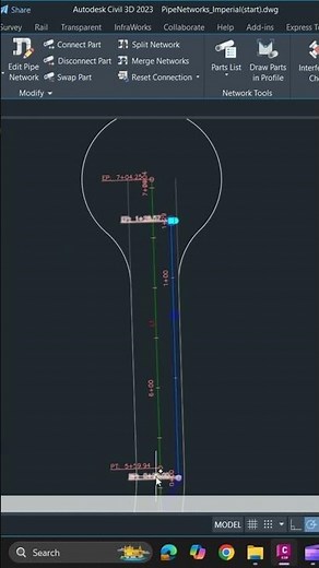 How to Draw Parts in Profile View? #pipenetwork #civil3d #design #autodesk #course #yt #shorts