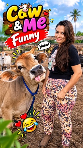 Cow & Me Funny Video 😂🐄 | Funny Cow Moments, Farm Life & Cute Animal Fun | Maria Vlogs #cowfarming