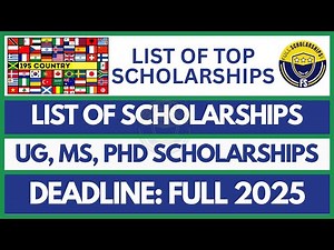 🌍 Top Fully Funded Scholarships 2025–26 | Free Study Abroad for UG, Masters & PhD | Apply Now