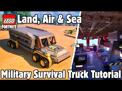 *New* MILITARY SURVIVAL TRUCK Vehicle Tutorial in Lego Fortnite