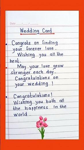Wedding Card || Wedding Wishes Message ||