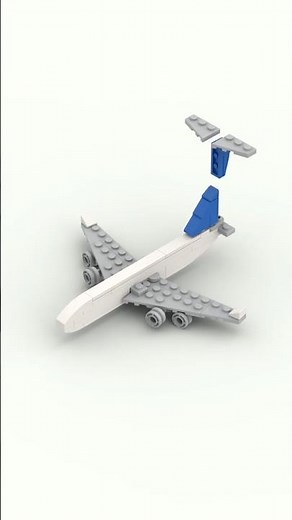 LEGO Micro Boeing 747 Speed Build ✈️ Easy 3D Airplane #lego #legoplane #legospaceship #3danimation