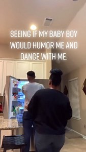 Stop what you're doing and watch this cute mother-son dance in the kitchen! Had to share just in time for Mother's Day! 💓 | Alicia Silverstone