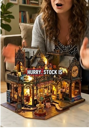 This DIY book nook is pure magic! ✨🔮 So satisfying to build and it looks amazing on my bookshelf. 1000 sold, get yours before they're gone! 👇📚 #booknook #diyproject #diagonalleyaesthetic #magicworld #crafts