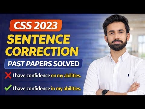 CSS 2023 Sentence Correction | Most Important Questions Solved