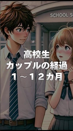 平均的な高校生カップルの経過(1〜12ヶ月)あなたは最高何ヶ月？ #恋愛 #カップル