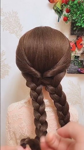 Gibson Tuck Low Braided Bun with Hair Accessory Hairstyle Tutorial for Girls