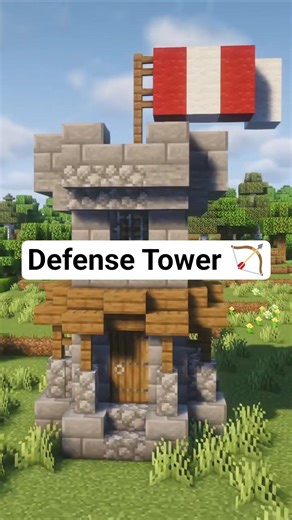 Minecraft Mini Defense Tower 🏹 | #minecraft #minecraftbuilding #minecrafttutorial #tower