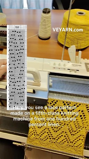 Pure Linen Lace on a Knitting Machine