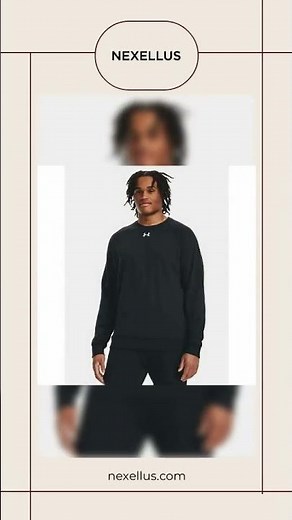 Under Armour Men's Fleece Crew Sweatshirt 1379755-001 - Minimalist Black Cotton Design