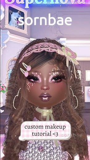 cute makeup tutorial in DTI ۶ৎ #dtiroblox #dti #dresstoimpress #dresstoimpressroblox #dtitutorial