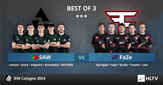 SAW vs FaZe at IEM Cologne 2024