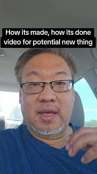 How its made, how its done video for potential new thing