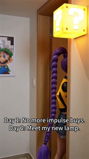 Impulse buy, but unexpectedly fell in love with it! This Mario Question Block lamp is just too cool!