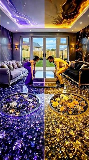 THIS DOUBLE FLOOR IS PURE LUXURY! 😱 Purple vs Gold Room Transformation