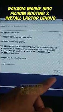 How to Enter BIOS Boot Options and Install Lenovo Laptop
