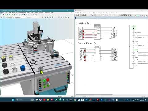 Step 4 of 4 - Fluidsim v4 GRAFCET control CIROS Festo MPS Distributions simulation basic sequence