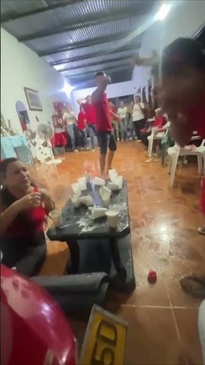 Slick Floor Sends Woman Down Mid-Drinking Game