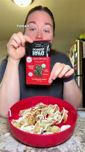 Mini Wontons 🥟🥟🥟#miniwonton #seaweed #dumplings #wontons #eatwithme