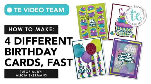 You have a lot of birthday cards to make throughout the year, but you don't want them all to look the same. Alicia Ekermans (CallMeCraftyAl) is showing off how she created four different birthday cards using the Create-in-Quads - Celebrate in Style layering stencil (and coordinating dies). If you like this tutorial, feel free to steal it for your own cards this year! . Supply list here: https://ldli.co/e/qyg0qyl | Taylored Expressions