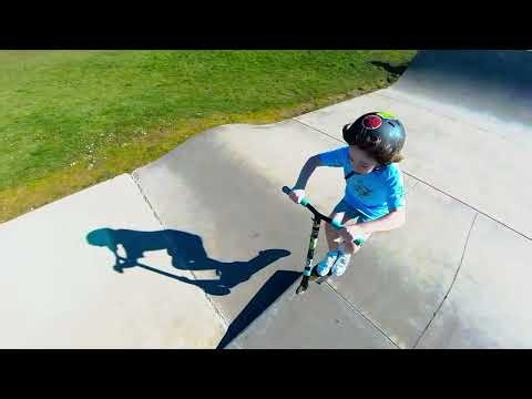 Henry Scootin at the Skate Park!