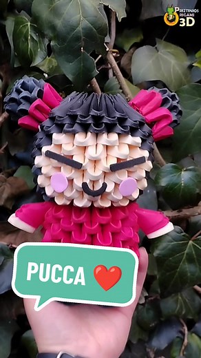 Cómo hacer origami 3D de Pucca para el Día del Amor