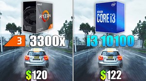 Core i3 10100 vs Ryzen 3 3300X test in 10 games