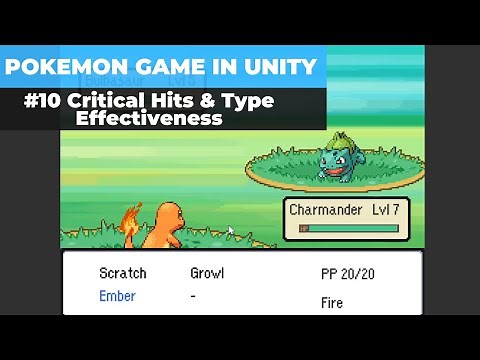 Make A Game Like Pokemon in Unity | #10 - Critical Hits & Type Effectiveness