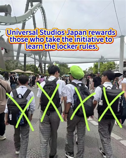 Universal Studios Japan locker rules for each ride