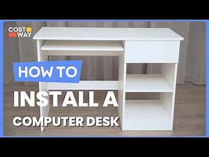 How to Install the Wooden Computer Desk | CB10402#costway #howto