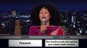 142K views · 1.5K reactions | Tracee Ellis Ross sings “Firework” like she just got her wisdom teeth taken out! | The Tonight Show Starring Jimmy Fallon | Facebook