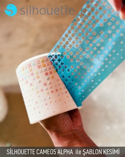 How about creating your own stencils in your ceramic studio? #Silhouetteturkiye #Cameo5Alpha